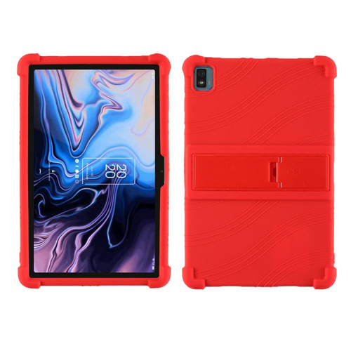 TCL 10 Tab Max 10.36 inch Silicone Tablet Protective Case with Invisible Bracket - Red