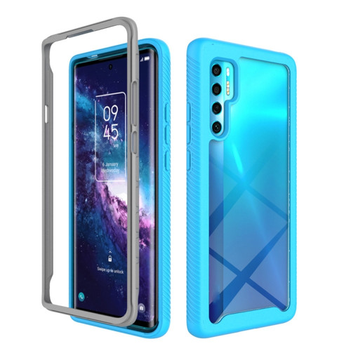 TCL 20 Pro 5G Starry Sky Solid Color Series Shockproof PC + TPU Case  - Baby Blue