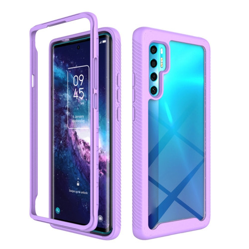 TCL 20 Pro 5G Starry Sky Solid Color Series Shockproof PC + TPU Case  - Purple