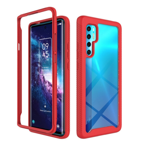 TCL 20 Pro 5G Starry Sky Solid Color Series Shockproof PC + TPU Case  - Red