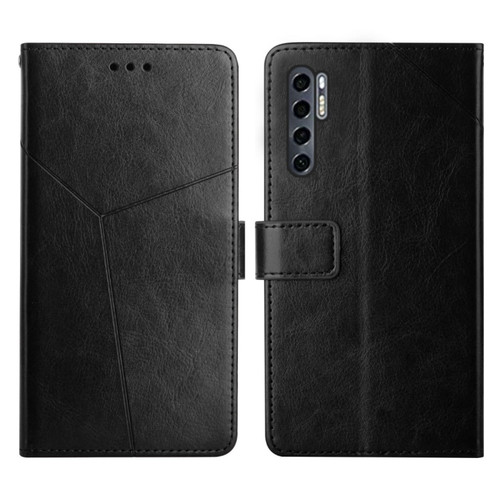 TCL 20 Pro 5G Y Stitching Horizontal Flip Leather Phone Case - Black