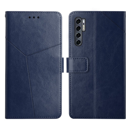 TCL 20 Pro 5G Y Stitching Horizontal Flip Leather Phone Case - Blue
