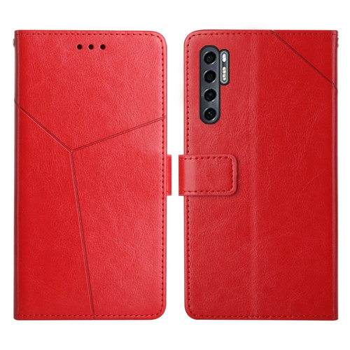 TCL 20 Pro 5G Y Stitching Horizontal Flip Leather Phone Case - Red