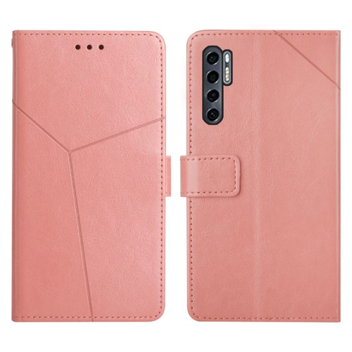 TCL 20 Pro 5G Y Stitching Horizontal Flip Leather Phone Case - Rose Gold