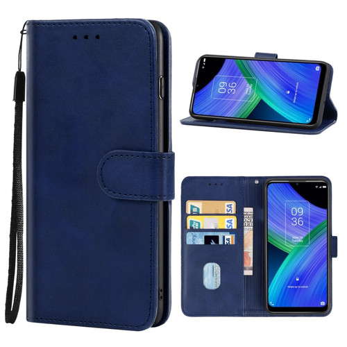TCL 20 R 5G Leather Phone Case - Blue