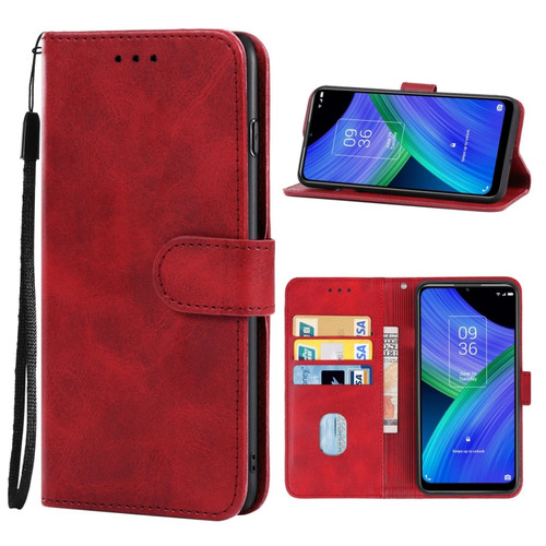 TCL 20 R 5G Leather Phone Case - Red