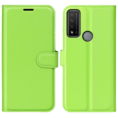 TCL 20 R 5G Litchi Texture Horizontal Flip Phone Protective Case with Holder & Card Slots & Wallet - Green
