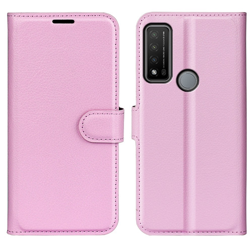 TCL 20 R 5G Litchi Texture Horizontal Flip Phone Protective Case with Holder & Card Slots & Wallet - Pink