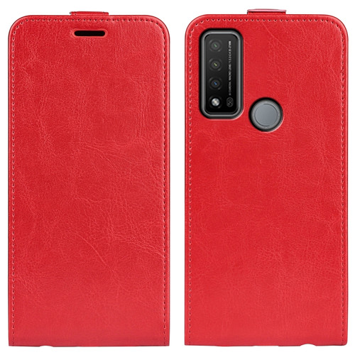 TCL 20 R 5G R64 Texture Single Vertical Flip Leather Phone Protective Case with Card Slots & Photo Frame - Red