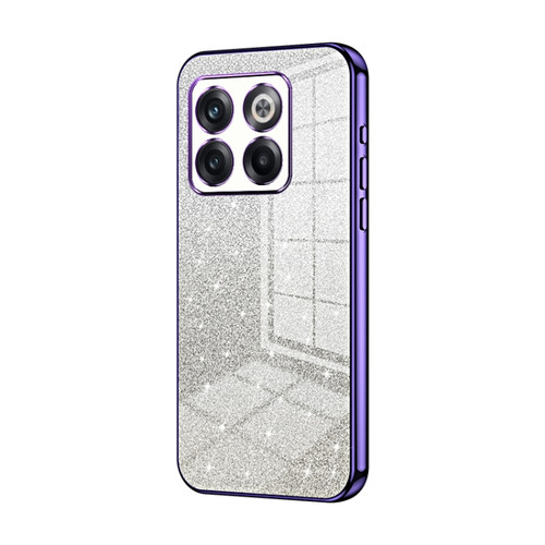 OnePlus 10T / Ace Pro Gradient Glitter Powder Electroplated Phone Case - Purple