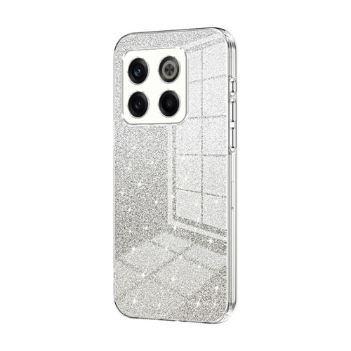 OnePlus 10T / Ace Pro Gradient Glitter Powder Electroplated Phone Case - Transparent