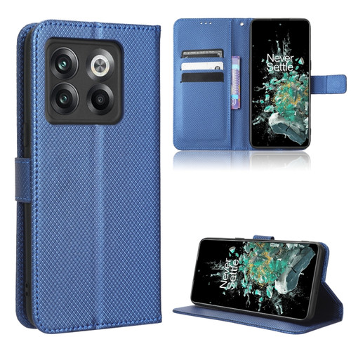 OnePlus 10T 5G / Ace Pro 5G Diamond Texture Leather Phone Case - Blue
