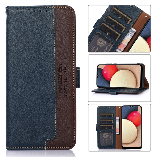 OnePlus 10T 5G/Ace Pro 5G KHAZNEH Litchi Texture Leather RFID Phone Case - Blue