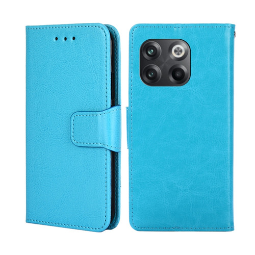 OnePlus 10T Crystal Texture Horizontal Flip Leather Phone Case - Light Blue