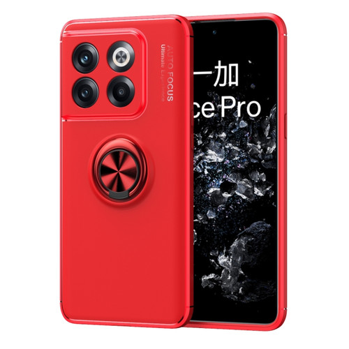 OnePlus 10T/Ace Pro Metal Ring Holder TPU Phone Case - Red