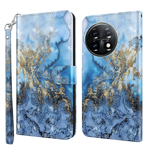 OnePlus 11 3D Painting Pattern TPU + PU Leather Phone Case - Milky Way