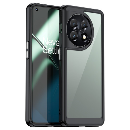 OnePlus 11 5G Colorful Series Acrylic + TPU Phone Case - Black