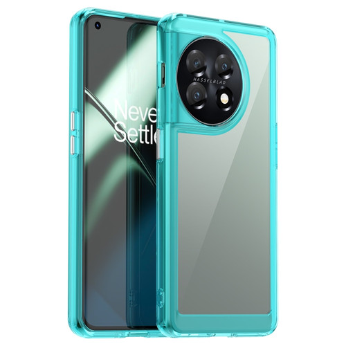 OnePlus 11 5G Colorful Series Acrylic + TPU Phone Case - Transparent Blue