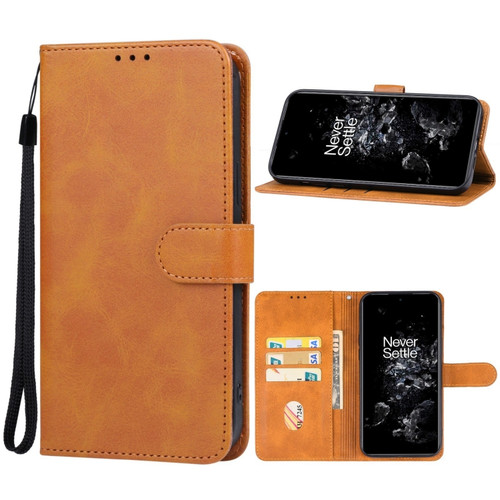 OnePlus 11 5G Leather Phone Case - Brown