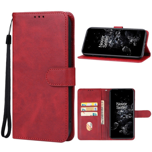 OnePlus 11 5G Leather Phone Case - Red