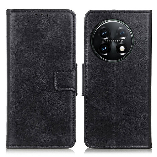 OnePlus 11 5G Mirren Crazy Horse Texture Leather Phone Case - Black