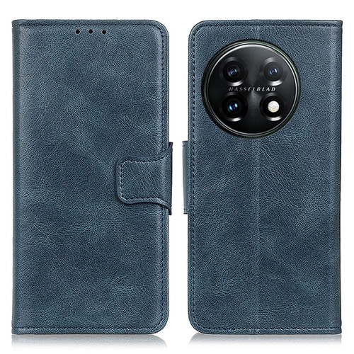 OnePlus 11 5G Mirren Crazy Horse Texture Leather Phone Case - Blue