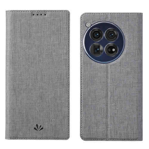 OnePlus 12 ViLi DMX Series Shockproof TPU + PU Leather Magnetic Attraction Horizontal Flip Case - Grey