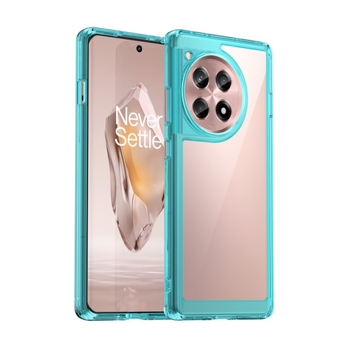 OnePlus Ace 3 5G Colorful Series Acrylic Hybrid TPU Phone Case - Transparent Blue