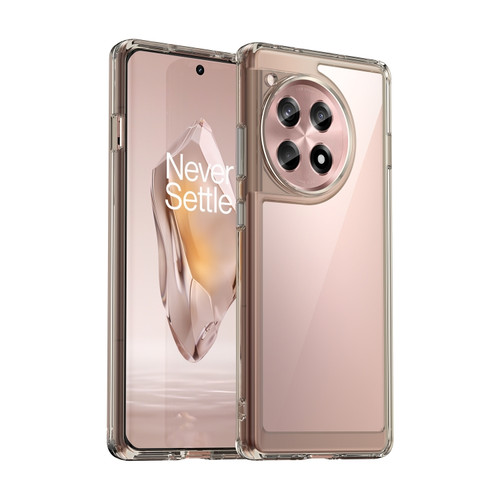 OnePlus Ace 3 5G Colorful Series Acrylic Hybrid TPU Phone Case - Transparent Grey
