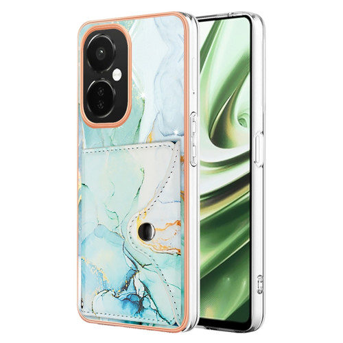 OnePlus CE 3 Lite 5G / Nord N30 Marble Pattern IMD Card Slot Phone Case - Green