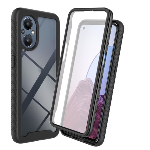 OnePlus Nord 20 5G / OPPO Reno7 Z / Reno7 Lite / Reno8 Lite Starry Sky Full Body Hybrid Shockproof Phone Case - Black