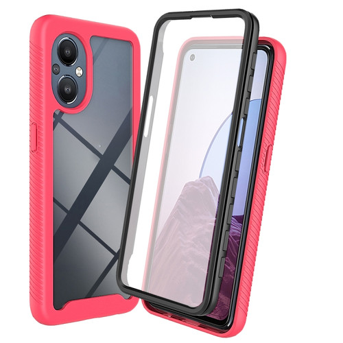 OnePlus Nord 20 5G / OPPO Reno7 Z / Reno7 Lite / Reno8 Lite Starry Sky Full Body Hybrid Shockproof Phone Case - Frosted Pink