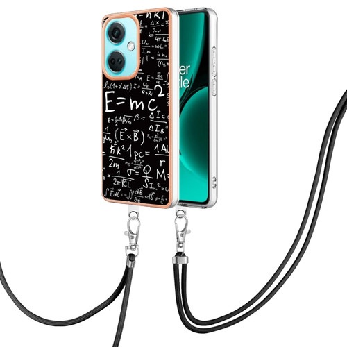 OnePlus Nord CE3 Electroplating Dual-side IMD Phone Case with Lanyard - Equation