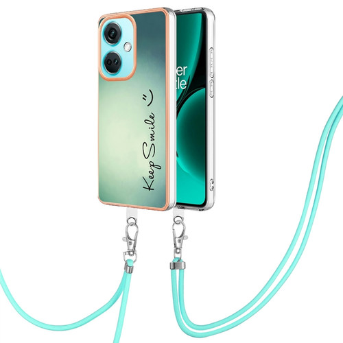 OnePlus Nord CE3 Electroplating Dual-side IMD Phone Case with Lanyard - Smile