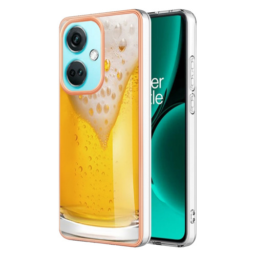 OnePlus Nord CE3 Electroplating Marble Dual-side IMD Phone Case - Draft Beer