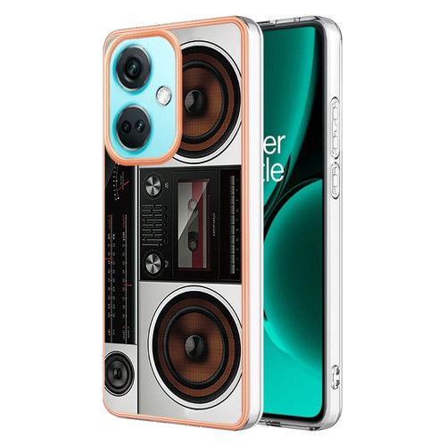 OnePlus Nord CE3 Electroplating Marble Dual-side IMD Phone Case - Retro Radio