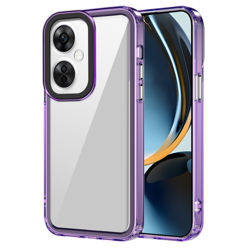 OnePlus Nord CE3/OPPO K11 Transparent Acrylic + TPU Shockproof Phone Case - Transparent Purple