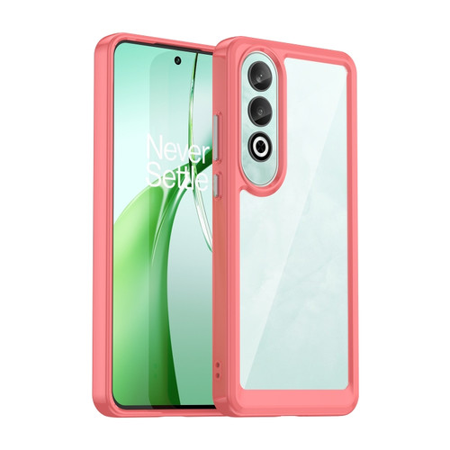 OnePlus Nord CE4 Colorful Series Acrylic Hybrid TPU Phone Case - Red