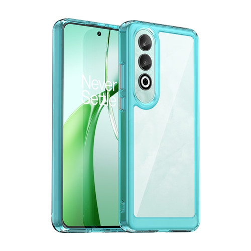 OnePlus Nord CE4 Colorful Series Acrylic Hybrid TPU Phone Case - Transparent Blue