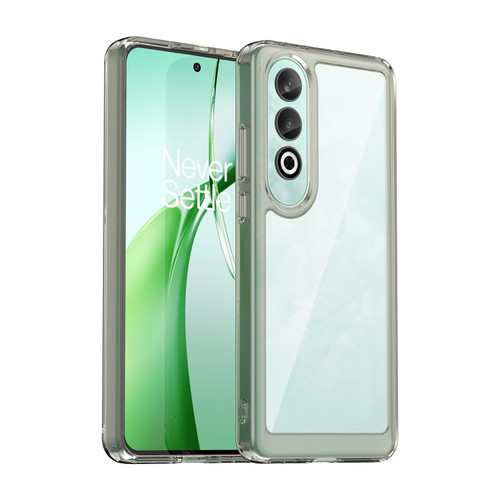 OnePlus Nord CE4 Colorful Series Acrylic Hybrid TPU Phone Case - Transparent Grey