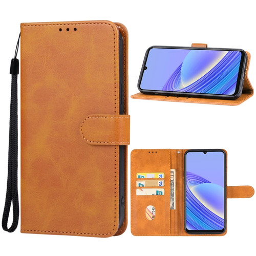 TCL 40 SE Leather Phone Case - Brown