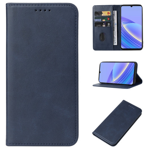 TCL 40 SE Magnetic Closure Leather Phone Case - Blue