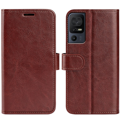 TCL 40 SE R64 Texture Horizontal Flip Leather Phone Case - Brown