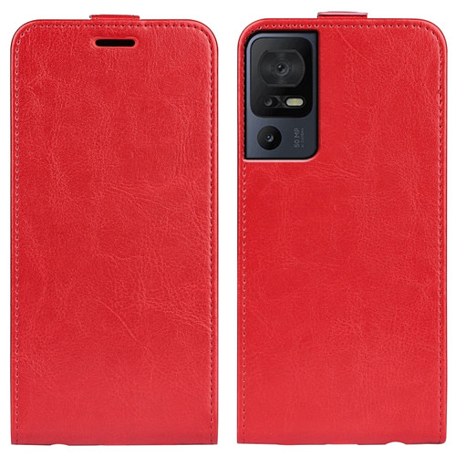 TCL 40 SE R64 Texture Vertical Flip Leather Phone Case - Red