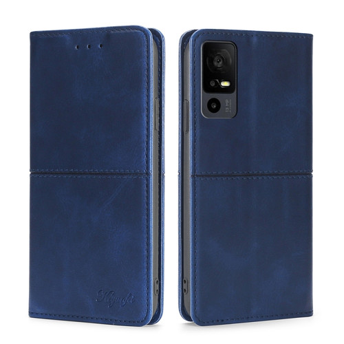 TCL 40 XE 5G / 40X 5G T601D Cow Texture Magnetic Leather Phone Case - Blue