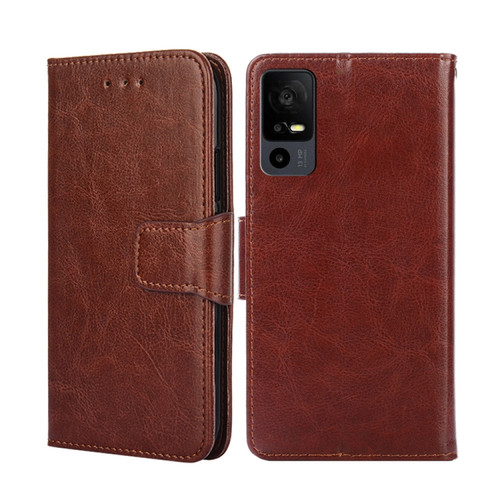 TCL 40 XE 5G / 40X 5G T601D Crystal Texture Leather Phone Case - Brown