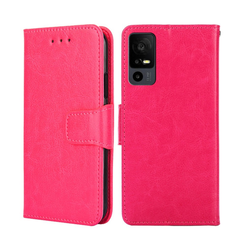 TCL 40 XE 5G / 40X 5G T601D Crystal Texture Leather Phone Case - Rose Red