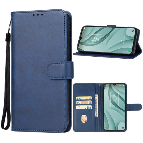 TCL 40 XE Leather Phone Case - Blue