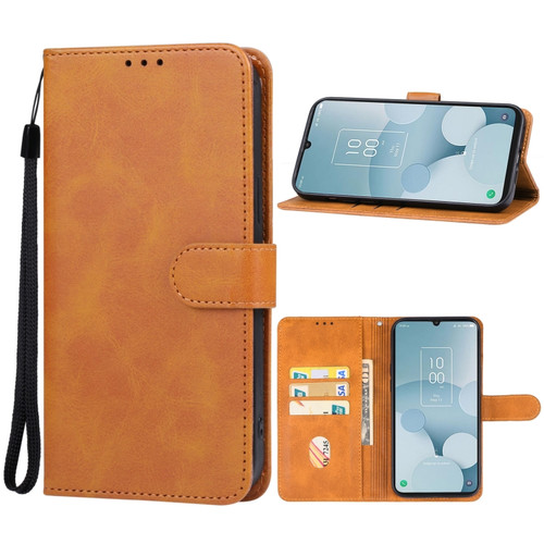 TCL 40 XL Leather Phone Case - Brown