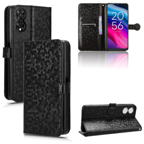 TCL 50 5G Honeycomb Dot Texture Leather Phone Case - Black